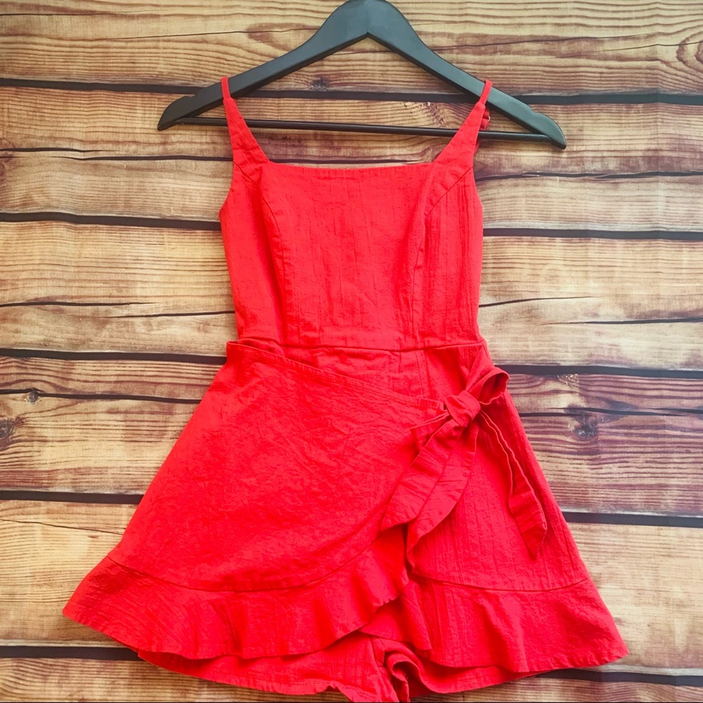 Princess Polly Estranged Playsuit Red